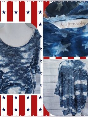 Soft Surroundings Blue & White Women's Top Excellent Condition ‼️NEW MARKDOWN‼️